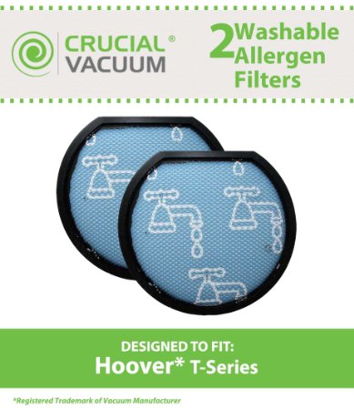 Hoover Windtunnel 3 – HQRP 2- Pack Washable Primary Filters for…